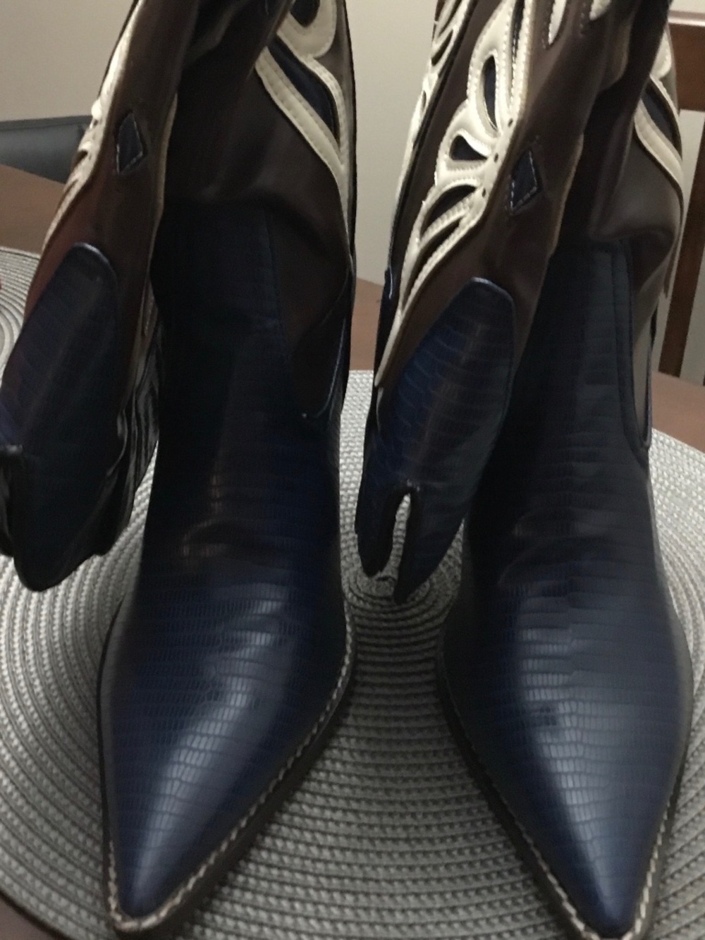 Steve Madden Blue Kaz Knee High Boots Sz 11.5